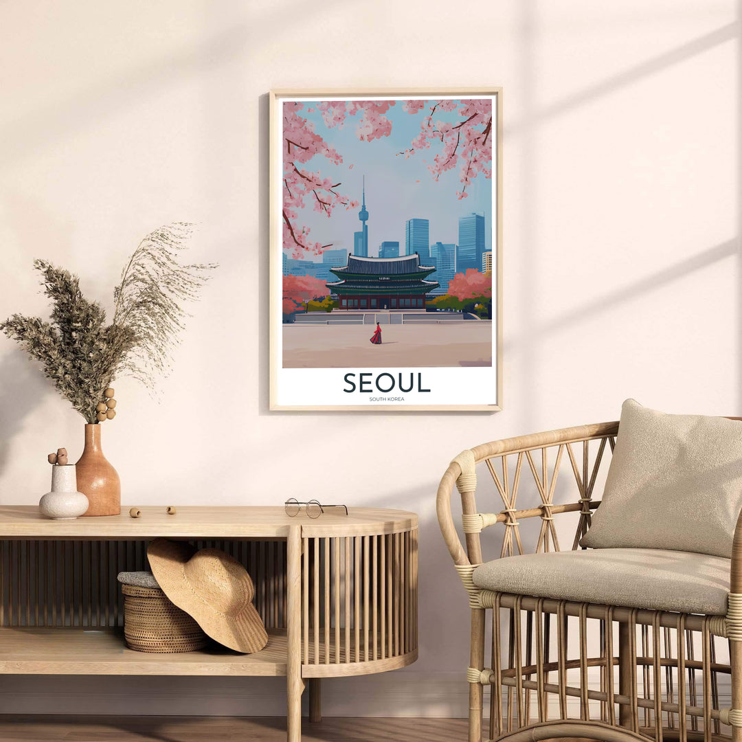 Artistic home decor print celebrating South Korea&