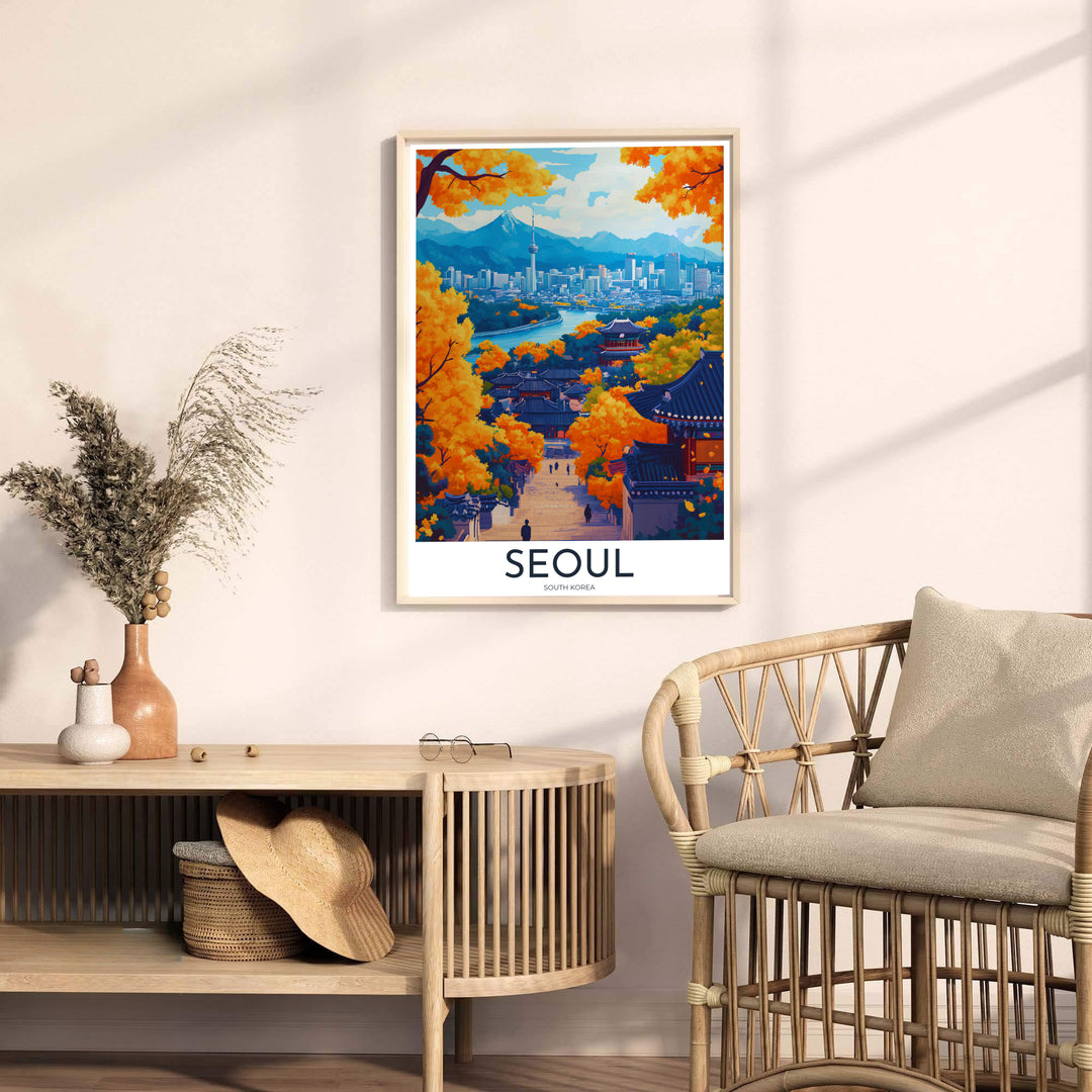 Artistic home decor print celebrating South Korea&