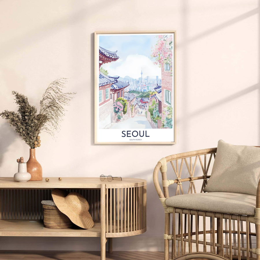 Artistic home decor print celebrating South Korea&