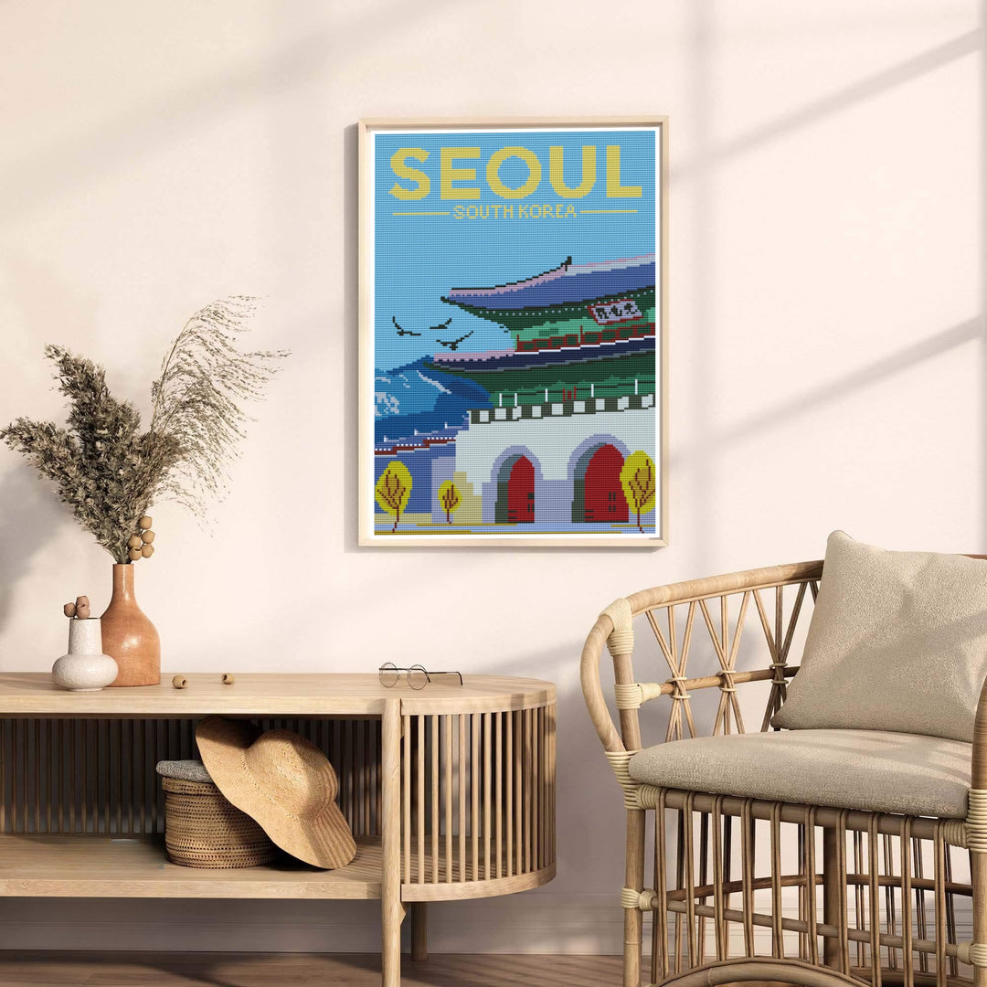 Artistic home decor print celebrating South Korea&
