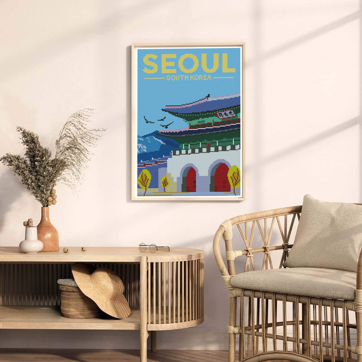 Artistic home decor print celebrating South Korea&