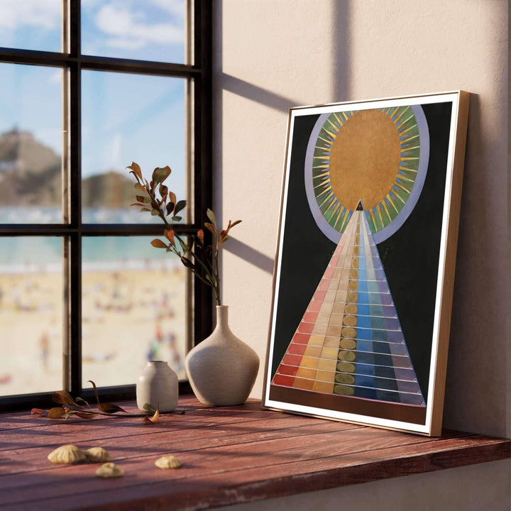 Capturing the quiet majesty of cosmic diagrams across historic esoteric archives, this timeless Hilma af Klint Group X Altarpiece decor showcases rhythmic symbolic motifs and balanced color harmonies. Offered by MapYourDreams, this artwork is available in flexible options including unframed paper, custom wooden frames, and gallery canvas wraps.