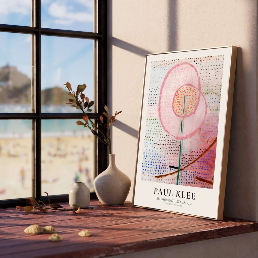 Capturing the quiet poetry of natural blossoming against an atmospheric backdrop from the Kunstmuseum Basel gallery walls, this timeless Paul Klee Blossoming Detail (Blühend) 1934 decor showcases whimsical plant motifs and soothing color harmonies. Offered by MapYourDreams, this artwork is available in flexible options including unframed paper, custom wooden frames, and gallery canvas wraps.
