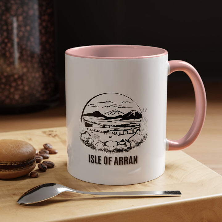 Celebrate Scotland's heritage with this Isle of Arran mug, featuring vibrant designs that reflect the island's captivating views. Ideal for coffee or tea, it is a durable and dishwasher-safe addition to your collection.