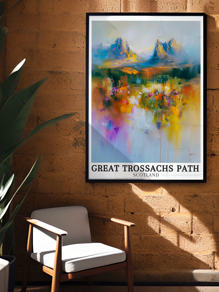 Great Trossachs Path art collection. Highlighting the picturesque views of the Great Trossachs Path, Trossachs mountains, and Trossachs National Park, this art collection is perfect for adding elegance and tranquility to your home decor. Ideal for art collectors and nature lovers.