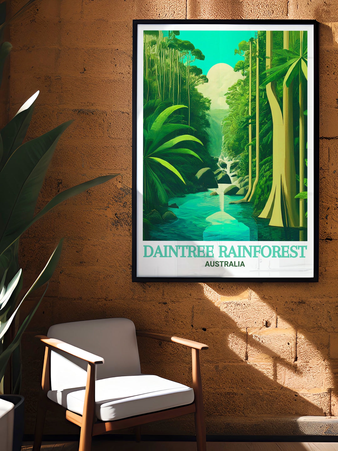 Unique Australia travel art with vibrant Mossman Gorge prints great for creating a serene and elegant atmosphere