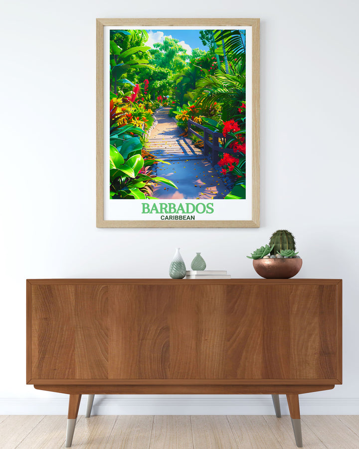 Andromeda Botanic Gardens Elegant Home Decor features beautifully detailed prints of Barbados tropical flora. This artwork brings the lush and vibrant essence of the islands botanical gardens into your home. Ideal for those looking to add a sophisticated and exotic touch to their living space.