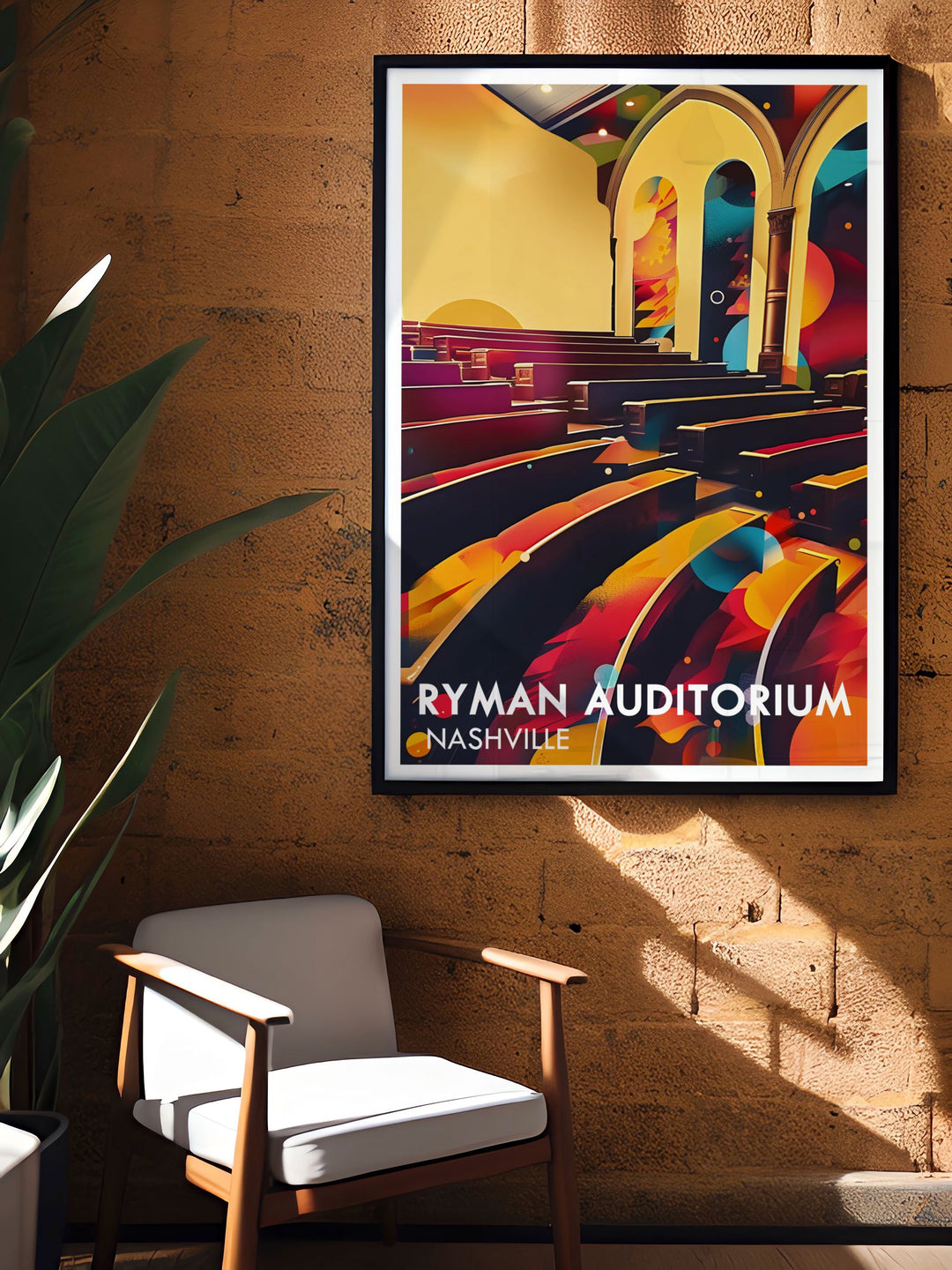 Ryman Auditorium Stage and Auditorium artwork perfect wall décor country music art vibrant prints for Nashville Tennessee home decor