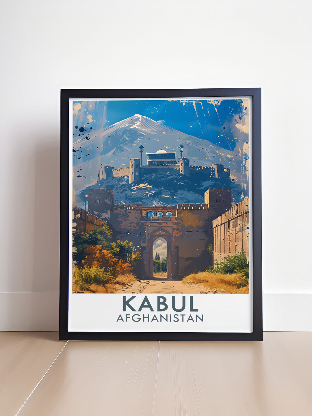 This Kabul poster print captures the timeless beauty of the Kabul Citadel, offering a vibrant portrayal of Afghanistans historical landmark. Perfect for art lovers and history enthusiasts, this fine line print brings a touch of Afghan heritage into your home décor.