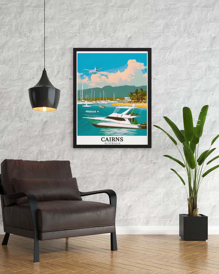 Bring the beauty of Australia into your home with this Cairns Art Print. Featuring the stunning scenery of Lizard Island North Queensland this print adds a touch of elegance to any room. Perfect for Australia Travel enthusiasts and as a unique Australia Souvenir