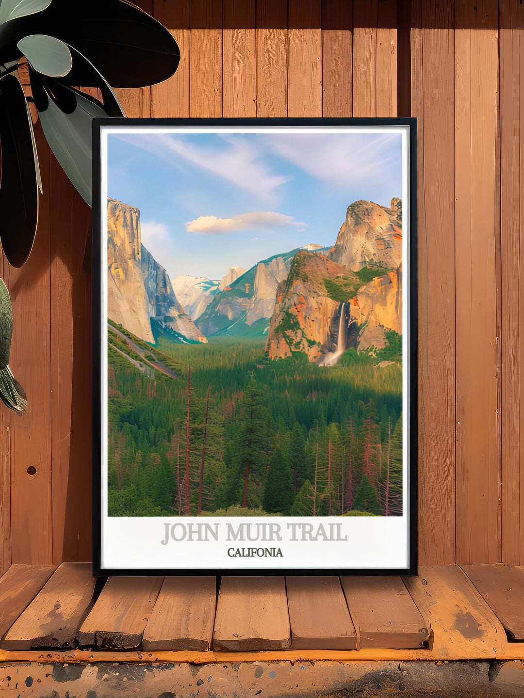 Highlighting the stunning landscapes of Yosemite Valley, this travel poster features its dramatic peaks and clear skies. Perfect for those who appreciate vibrant scenes and rugged beauty, this artwork captures the essence of the Sierra Nevada.