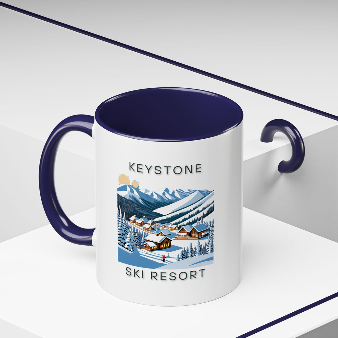 This Keystone Ski Resort mug blends artistic craftsmanship with practicality. Featuring vibrant designs inspired by the resort, it is dishwasher-safe and made from durable ceramic, making it ideal for coffee or tea lovers. A great gift for collectors.