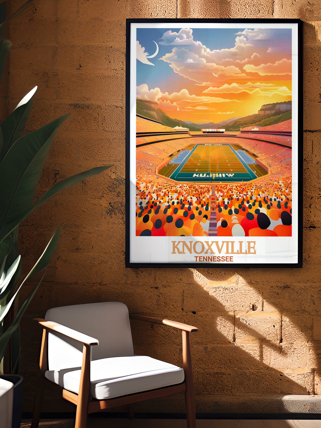 Vintage Knoxville wall art showcasing the historic University of Tennessee campus. A timeless poster print that brings both nostalgia and beauty to your home décor, perfect for Tennessee lovers.