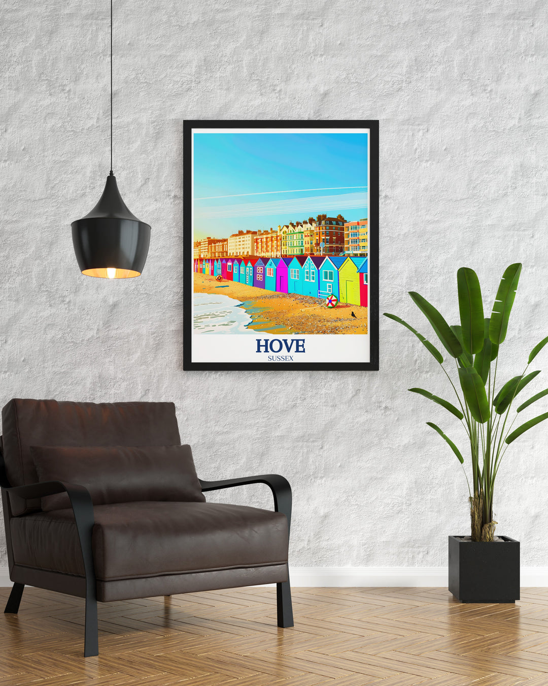 Hove Bathing Cottages artwork that blends historical significance with natural beauty, offering a timeless piece that celebrates Englands coastal heritage. A beautiful addition to any art collection.