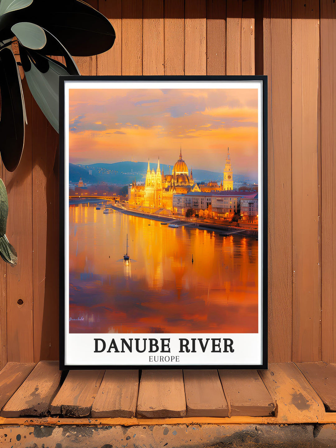 An exquisite depiction of the Hungarian Parliament Building Budapest along the Danube River. This art print is ideal for adding a touch of European charm to your home. Perfect for art lovers and travelers who appreciate the beauty of Budapest.