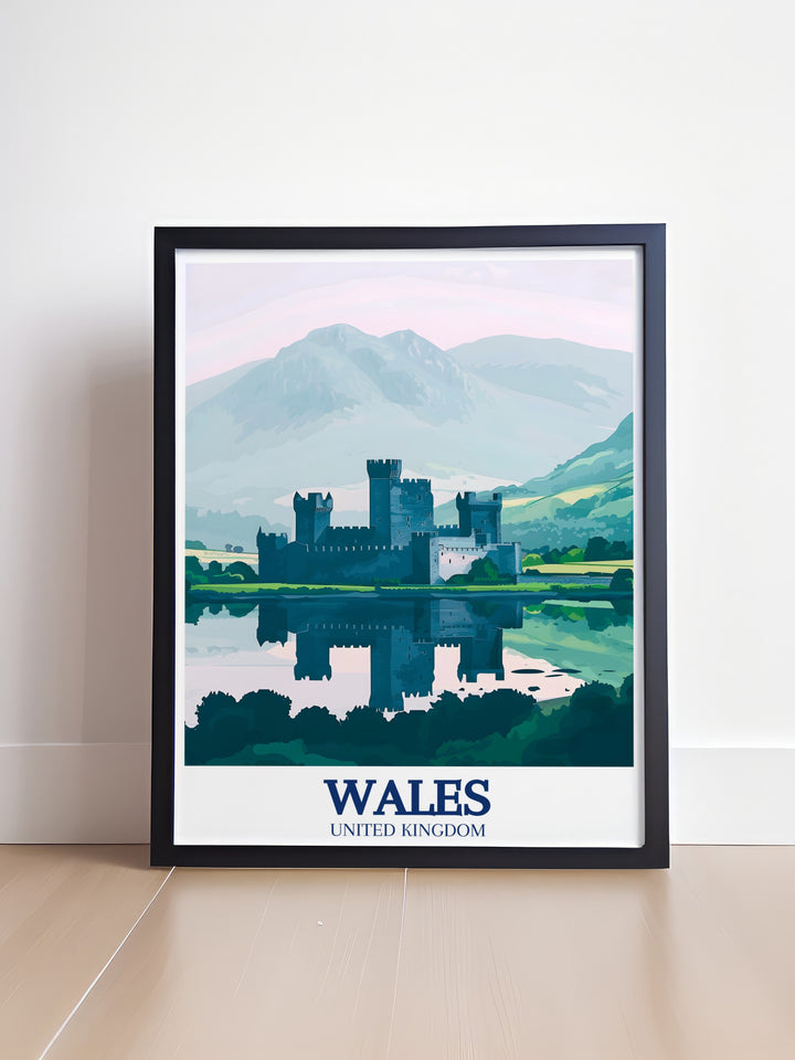 Add a touch of Welsh charm to your home with our Llansteffan Castle poster and Caernarfon Castle Menai Strait elegant home decor ideal for any art lover