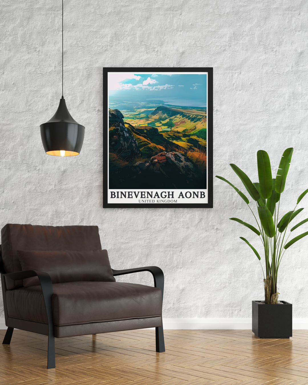 Framed print of Binevenagh Woodlands Lough Foyle capturing the serene beauty of Northern Irelands Binevenagh AONB and the peaceful waters of Lough Foyle ideal for enhancing your living space