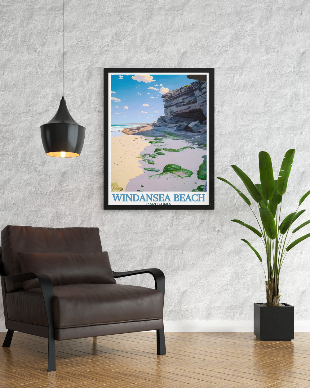 La Jolla Poster featuring beautiful rock formations and coastal scenery ideal for adding a vintage touch to modern décor. This beach poster is a wonderful travel print and makes a great personalized gift for those who love San Diego and California beaches.
