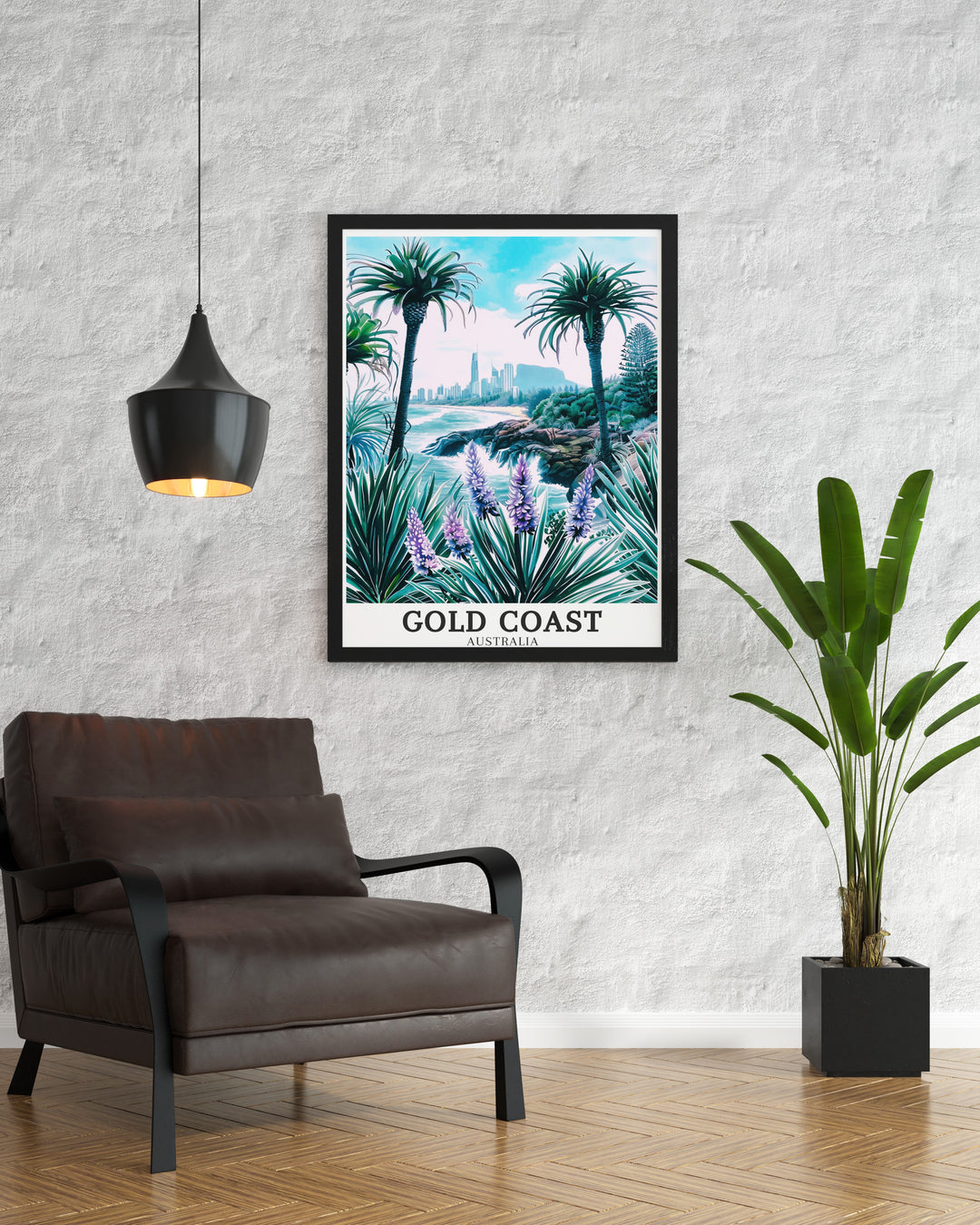 The Burleigh Heads framed art showcases the peaceful charm of one of Queenslands most scenic national parks. Featuring lush greenery and stunning coastal views, this framed artwork is ideal for those looking to bring a piece of nature into their home or office decor.