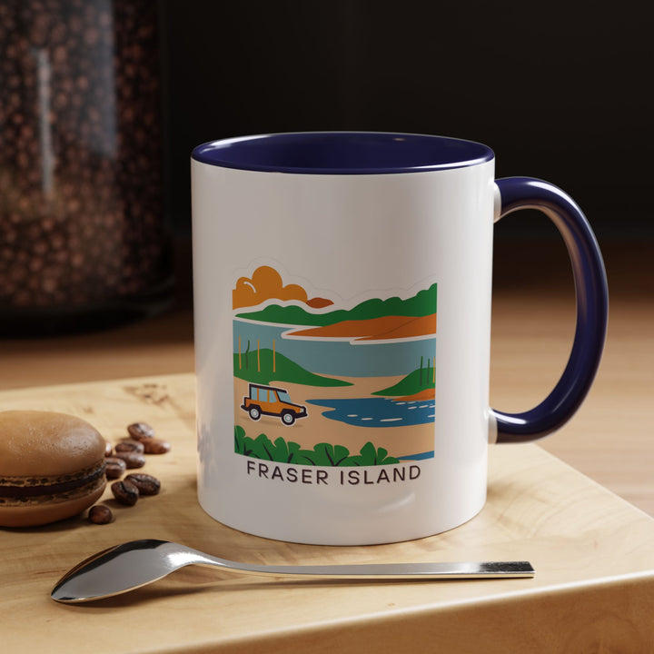 Celebrate the stunning scenery of Fraser Island with this stylish mug. Its detailed artwork inspired by the island’s natural beauty makes it a standout addition to any collection. Dishwasher-safe and durable, it is perfect for gifting or personal use.