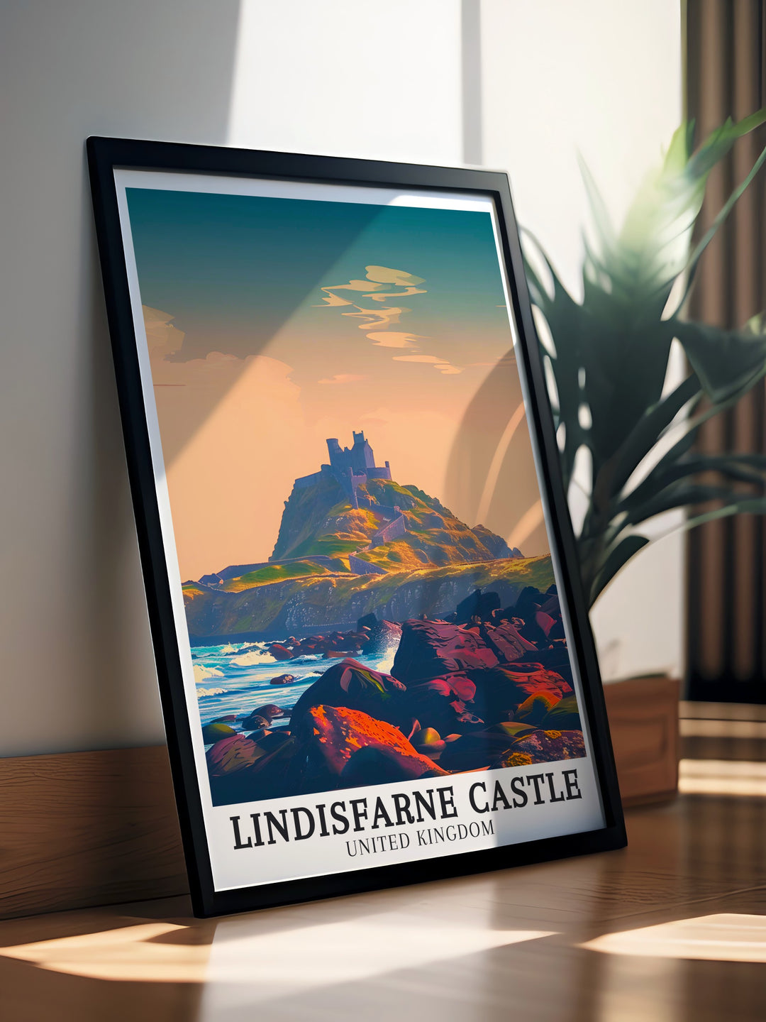 St Cuthberts Way Print celebrating the spiritual journey to Lindisfarne, with the castle standing as a symbol of faith and reflection. This print is ideal for those who value the historical and spiritual significance of this famous pilgrimage route.