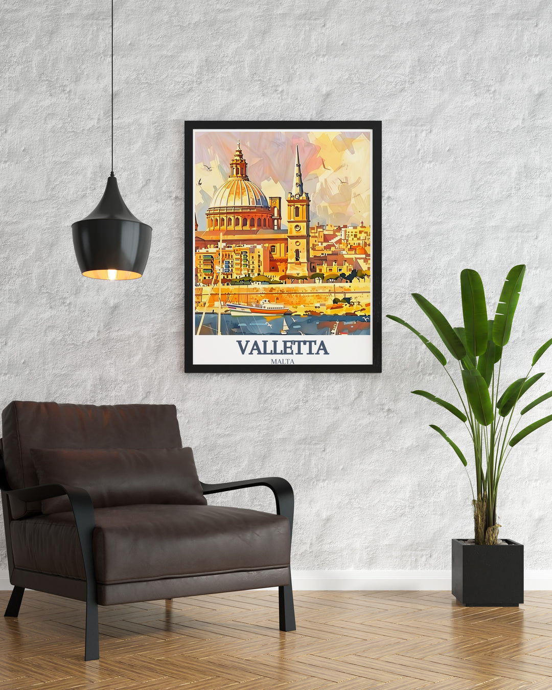 A stunning Valletta poster print showcasing the beauty of Maltas capital, featuring the iconic St. Johns Co Cathedral and the picturesque Grand Harbour. Perfect for travelers and art enthusiasts who love Maltas rich history and culture.