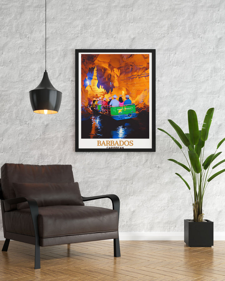 Harrisons Cave Modern Decor captures the unique geological features of this famous Barbados landmark. These prints bring the striking beauty of Harrisons Cave into your home with a contemporary design that complements any modern interior style.