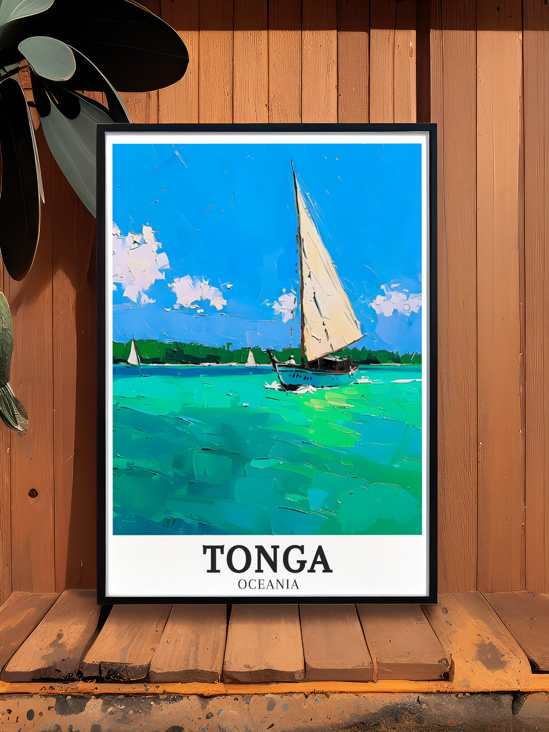 Tongatapu Tonga Islands artwork offers a captivating glimpse into tropical island life ideal for enhancing your wall decor with exotic charm