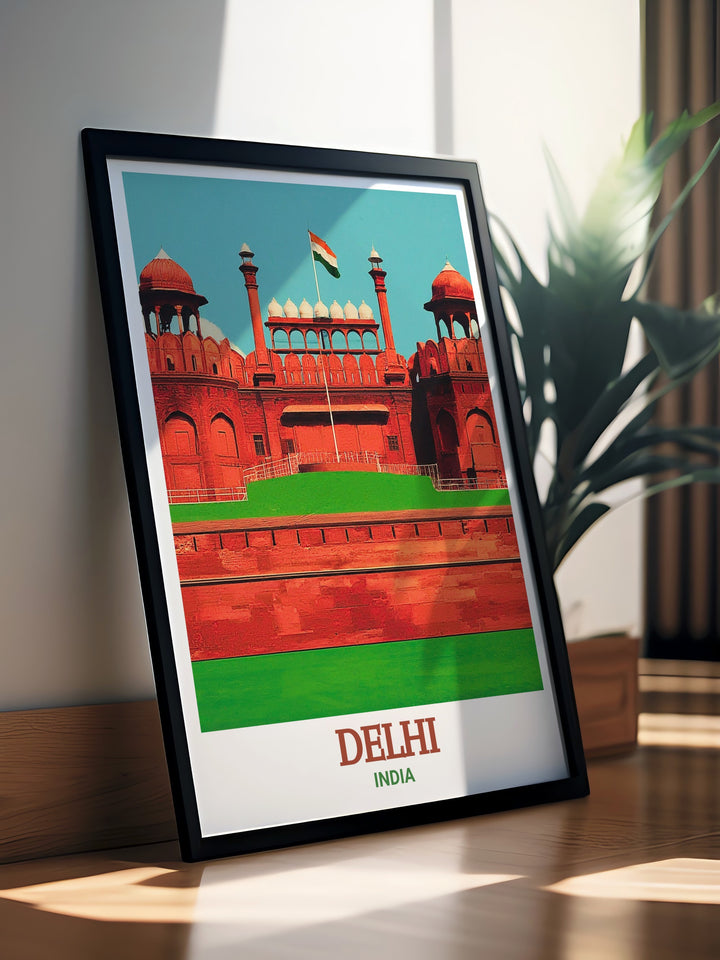 Transform your living space with this stunning Delhi print highlighting Red Fort a beautiful addition to any home or office