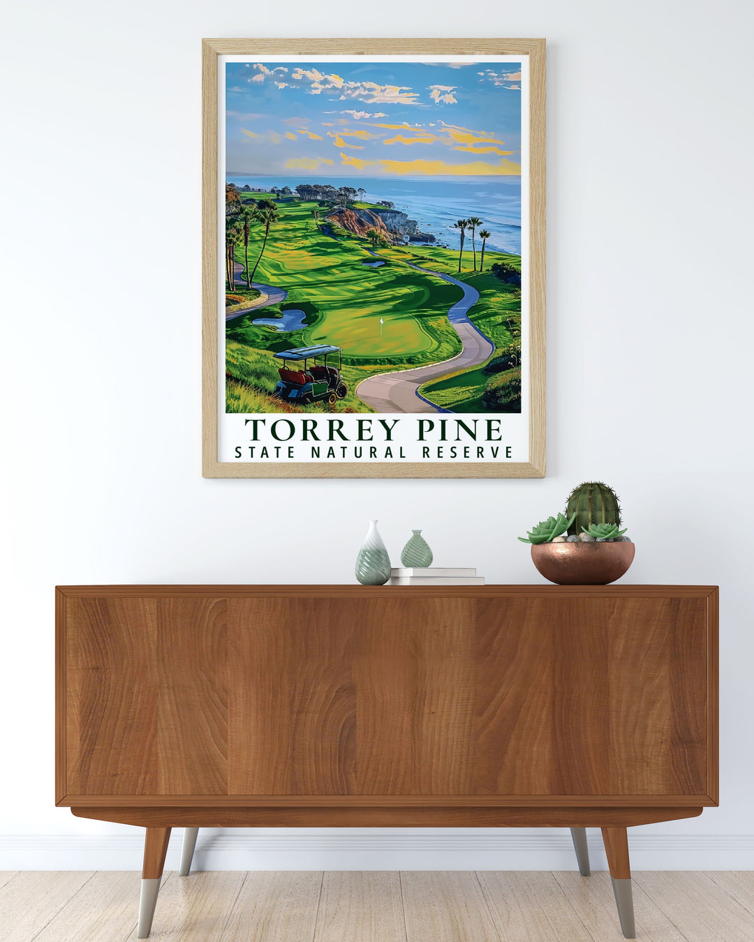 Elegant Torrey Pines art print and golf course scenery great for Mothers Day gifts and Fathers Day gifts with coastal beauty