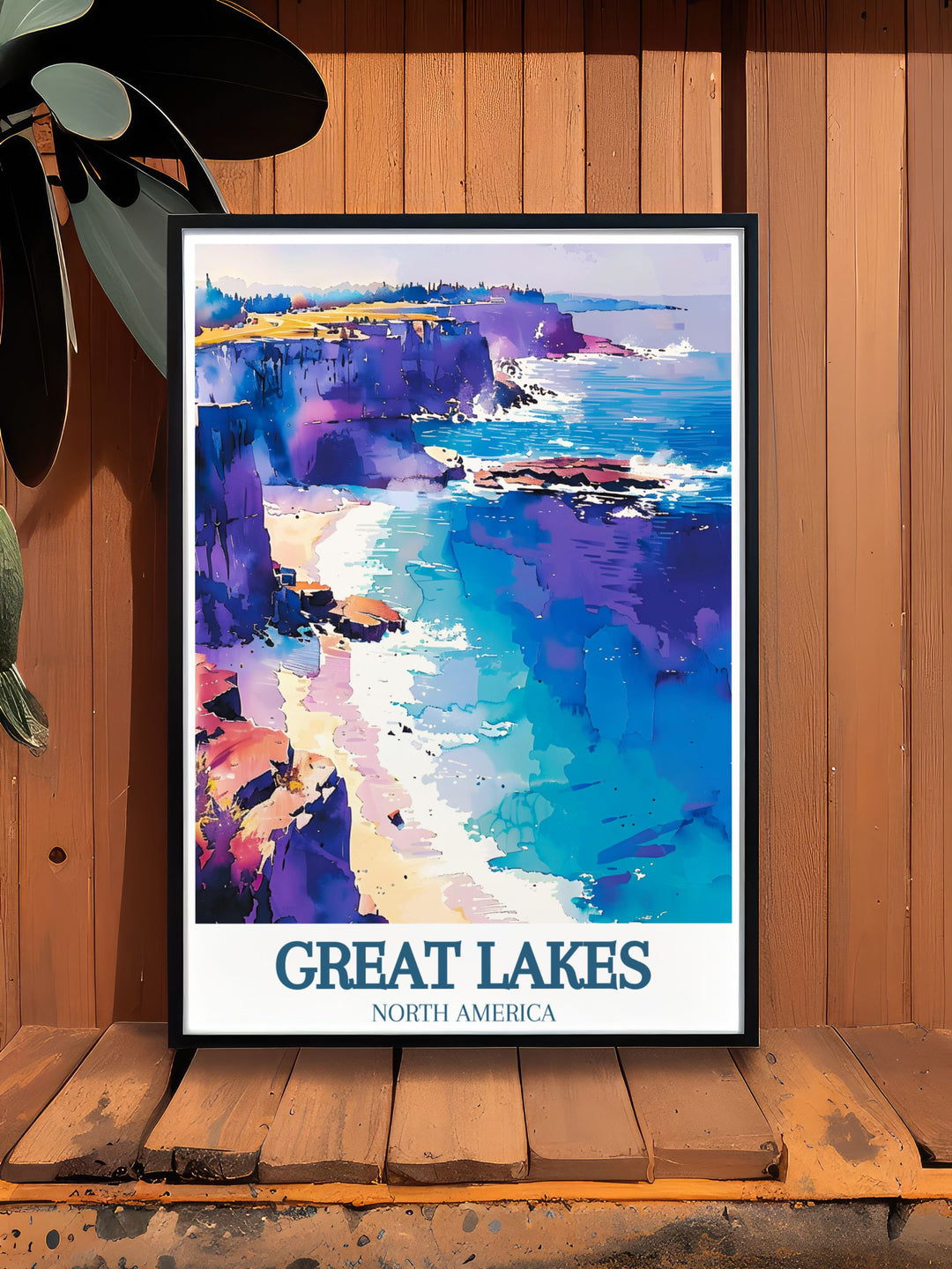 Showcasing the unique cultural landscape of Kelleys Island, this travel poster highlights the islands picturesque beauty and historical sites, perfect for enhancing any room.