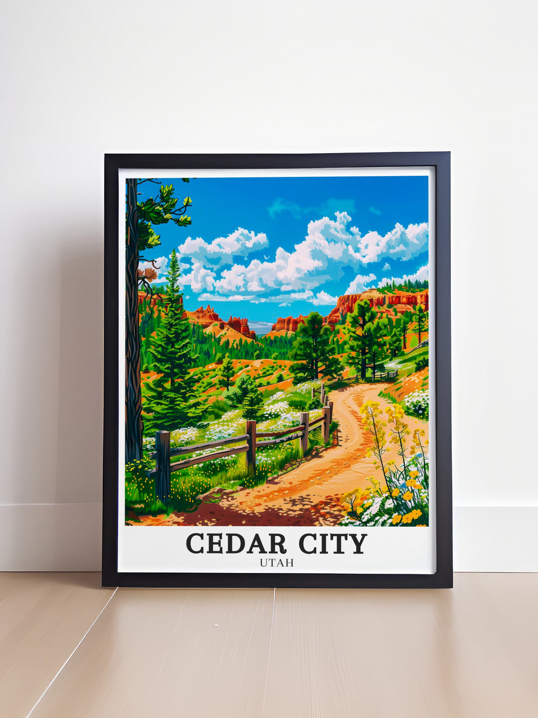 Red Cliffs National Conservation Area Cedar Canyon wall art an elegant piece of Utah decor perfect for adding a touch of natures beauty to your living room bedroom or office