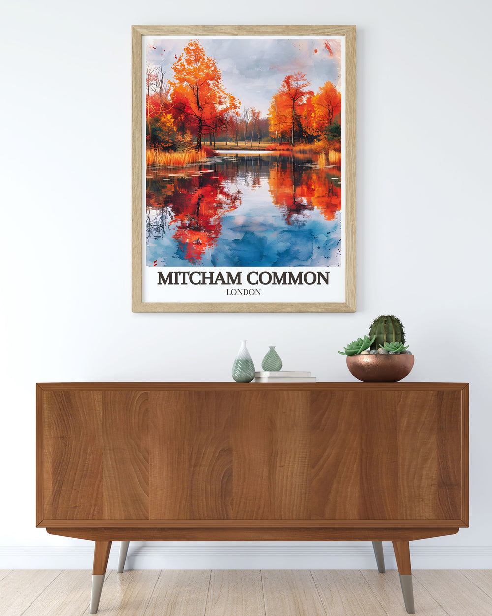 Enhance your space with Mitcham common pond stunning prints featuring the calm waters and lush greenery of this South London gem ideal for modern home décor and adding a touch of nature to your living room or office with beautiful bucket list prints