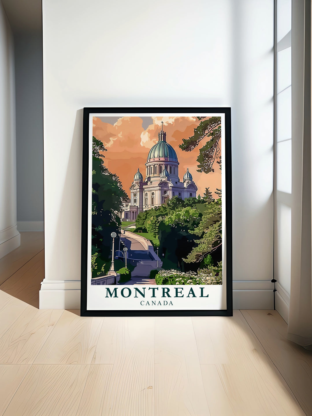 Capture the essence of Montreals history and faith with this Saint Josephs Oratory Poster. A must have for those who love Canadian landmarks and artistic decor.