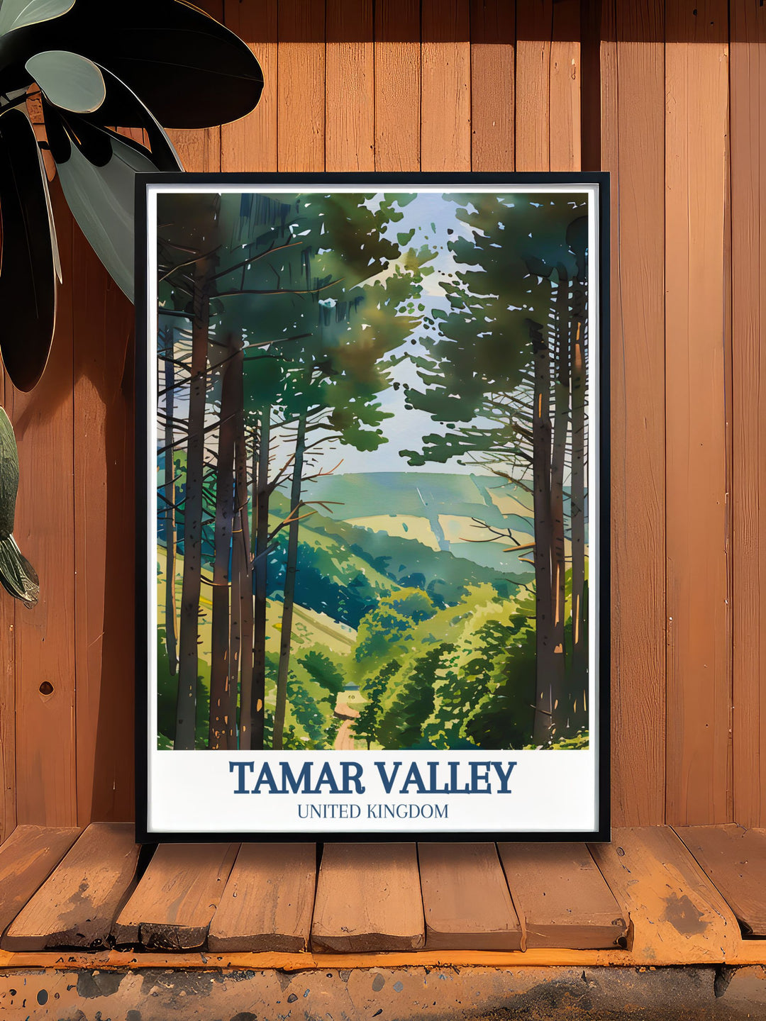 Elevate your interior decor with the Tamar Trails and Kit Hill framed print. This Tamar Valley poster is a beautiful addition to any room, showcasing the iconic trails and Kit Hill in vibrant colors and intricate detail.