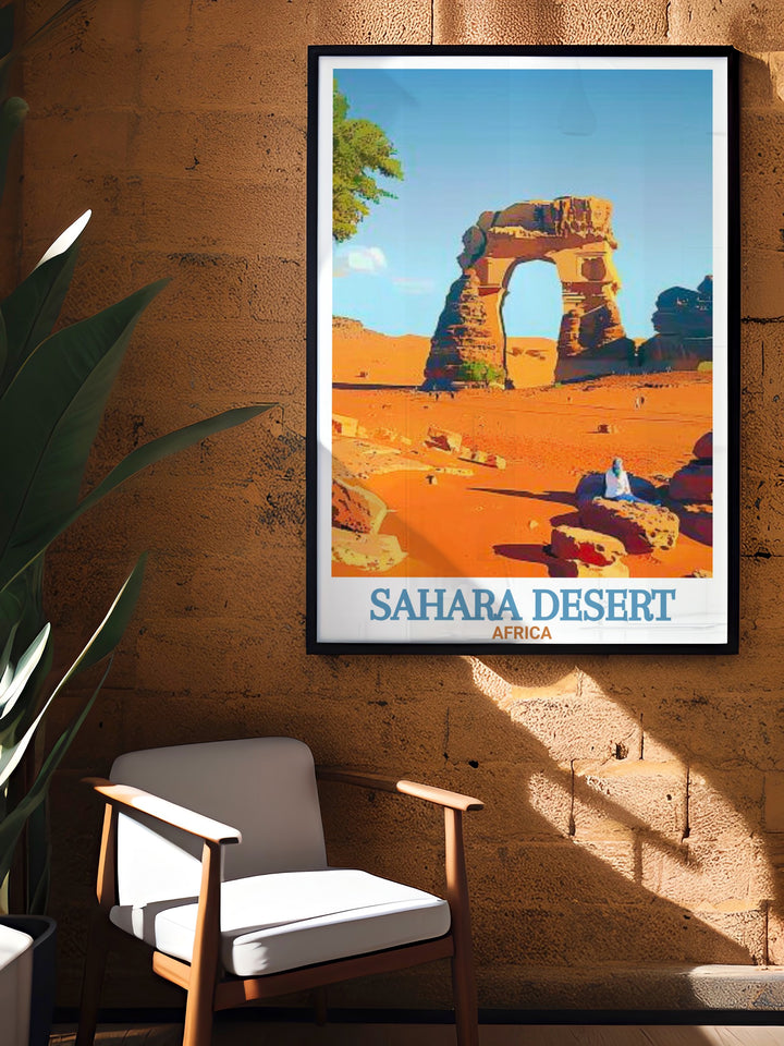 Mesmerizing Tassili nAjjer Artwork capturing the tranquil landscapes of the Sahara Desert perfect for Gifts for Dad Gifts for Sister or Birthday Gifts adding a touch of elegance to any room