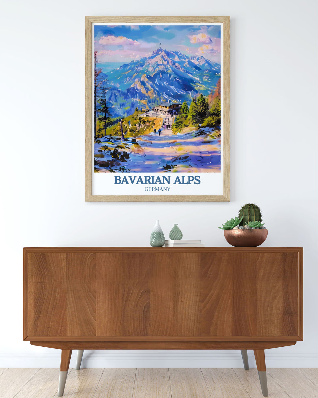 Elegant Germany wall art featuring the Bavarian Alps, Berchtesgaden National Park, and the historic Eagles Nest, highlighting the regions natural and cultural beauty. Perfect for adding sophistication and adventure to any room.