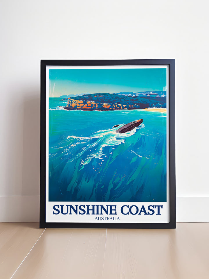 Beautiful Australia Wall Decor featuring the breathtaking landscapes of Noosa Heads and Noosa National Park a perfect travel poster for nature lovers