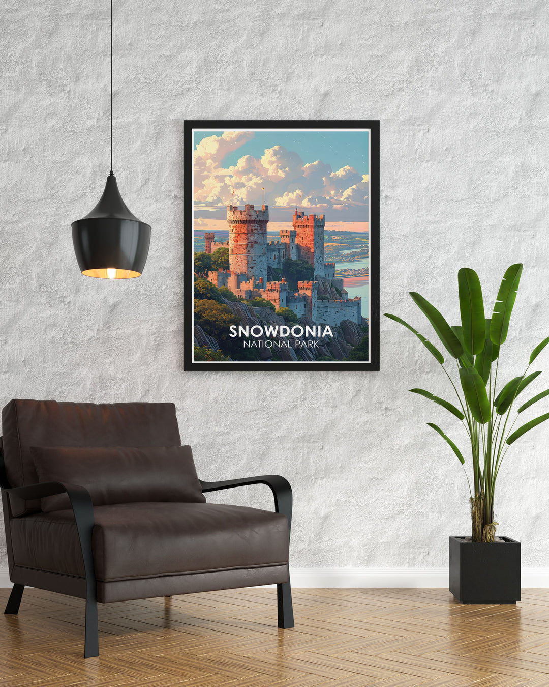 Conwy Castle travel poster capturing the grandeur of this medieval fortress against the backdrop of Snowdonias breathtaking scenery a must have for history lovers and home decor enthusiasts