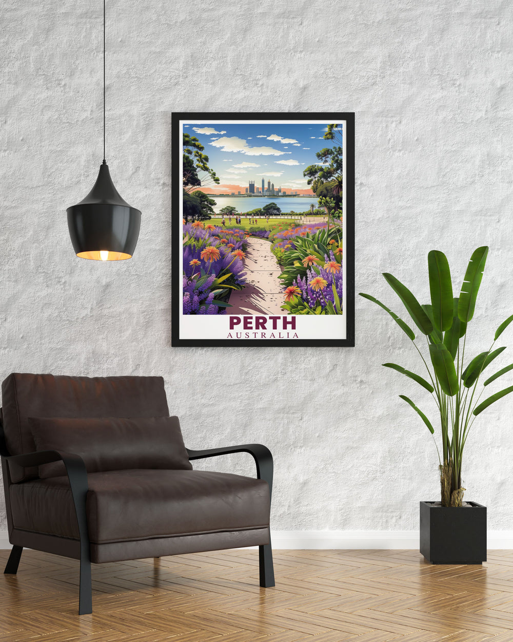 Discover the charm of Kings Park and Botanical Garden with elegant framed prints that capture the lush greenery and panoramic views of this beloved Perth location. Ideal for creating a serene and sophisticated vibe in your home these prints add a touch of Australian flair to any room