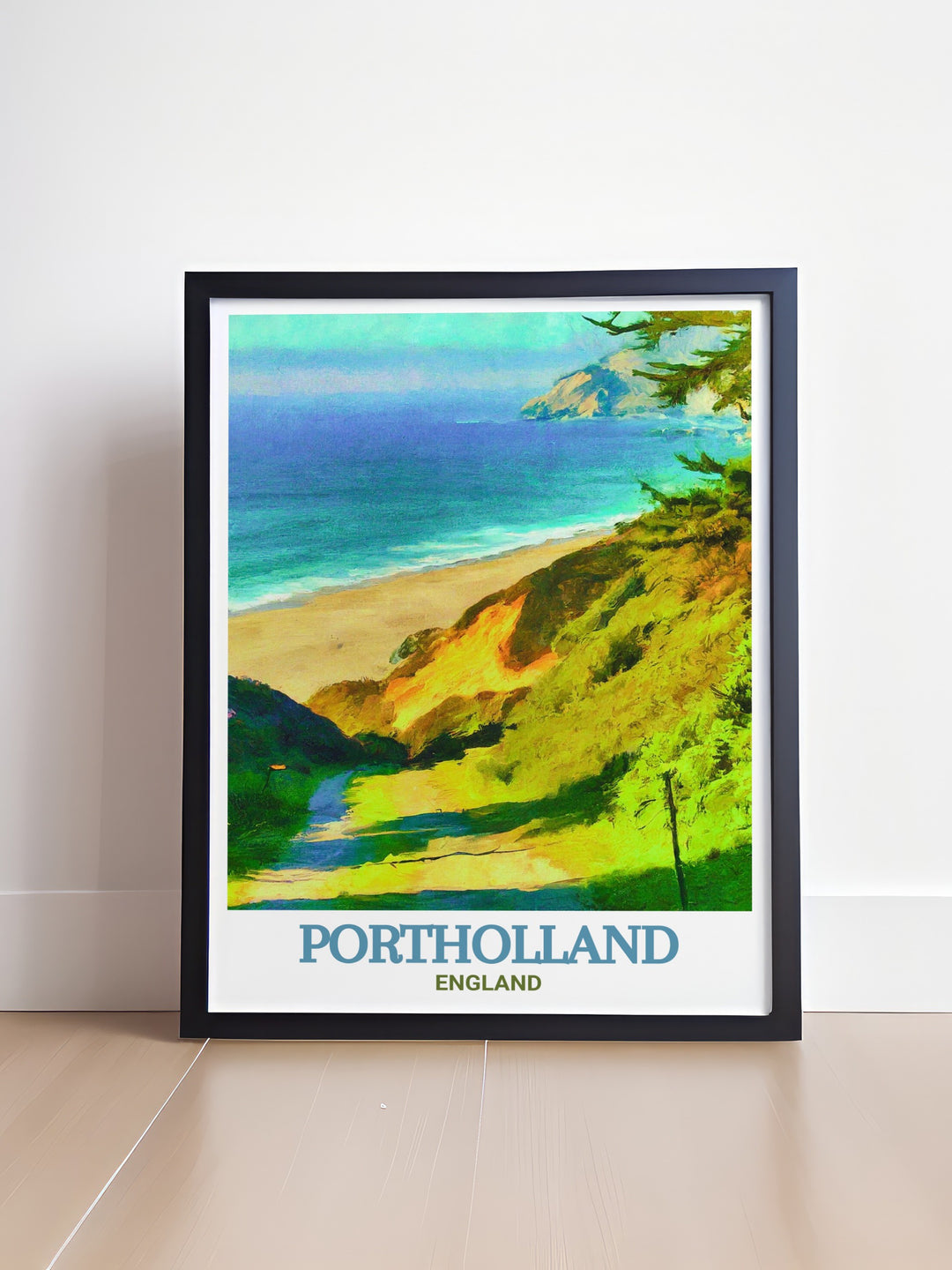 This wall art piece showcases the quiet charm of Portholland, a hidden gem in Cornwall. The intricate details and serene colors make it a perfect addition to any decor that seeks to evoke the beauty of the Cornish coastline.