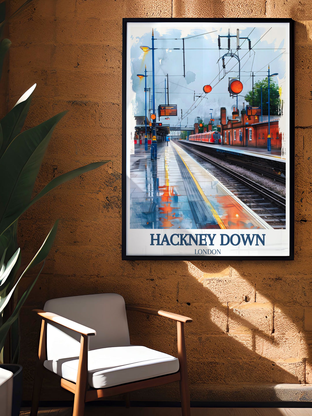 This detailed illustration of Hackney Downs Park offers a picturesque view of one of East Londons favorite green spaces, perfect for enhancing your home decor with its peaceful charm.