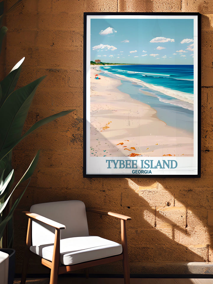 Beautifully detailed Tybee Island Photo featuring Tybee Island Beach ideal for adding a piece of coastal beauty to your home decor and perfect for travel enthusiasts.