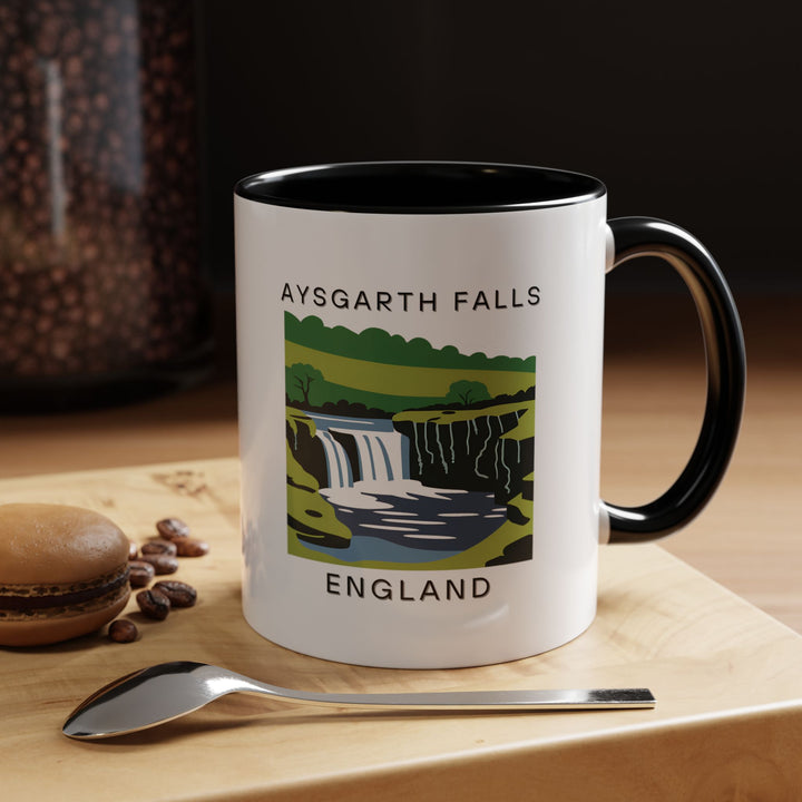 Enjoy your favorite beverages with this artistic Aysgarth Falls England mug. Featuring intricate designs of Aysgarth Falls, this durable ceramic mug is microwave and dishwasher safe. It’s perfect for coffee lovers and travelers who appreciate natural beauty.