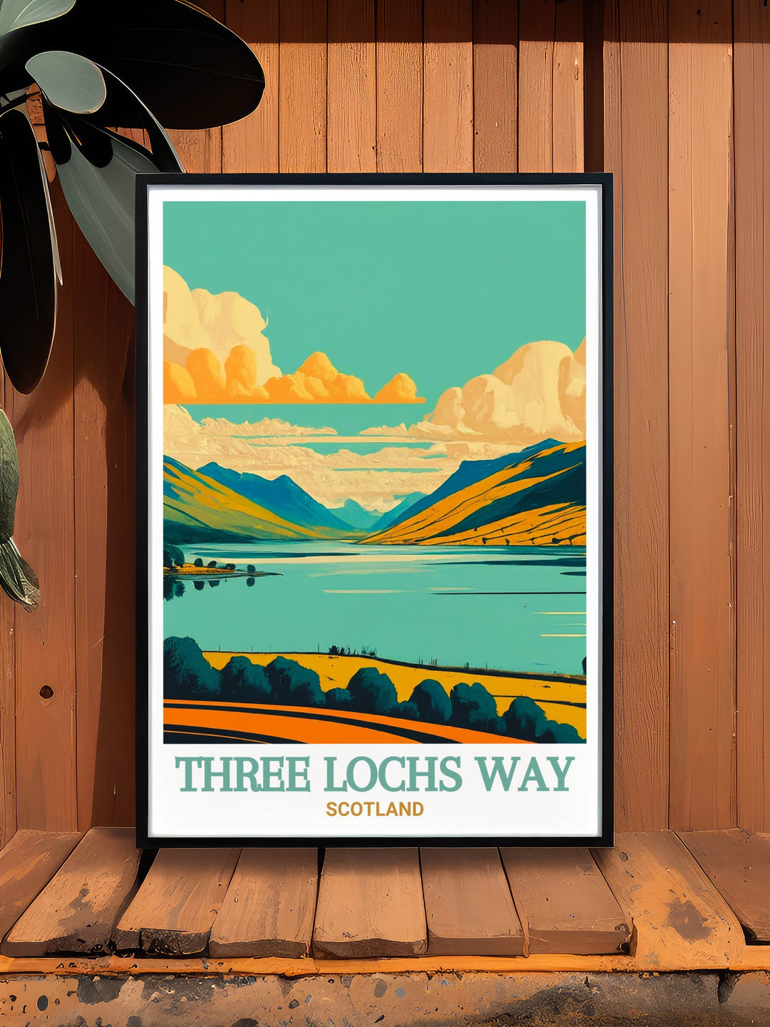 Our Three Lochs Way framed art showcases the peaceful retreat of Loch Long, a favorite destination for hikers and nature lovers. This travel print is perfect for anyone who loves the Scottish Highlands and seeks to bring a piece of its beauty into their home.