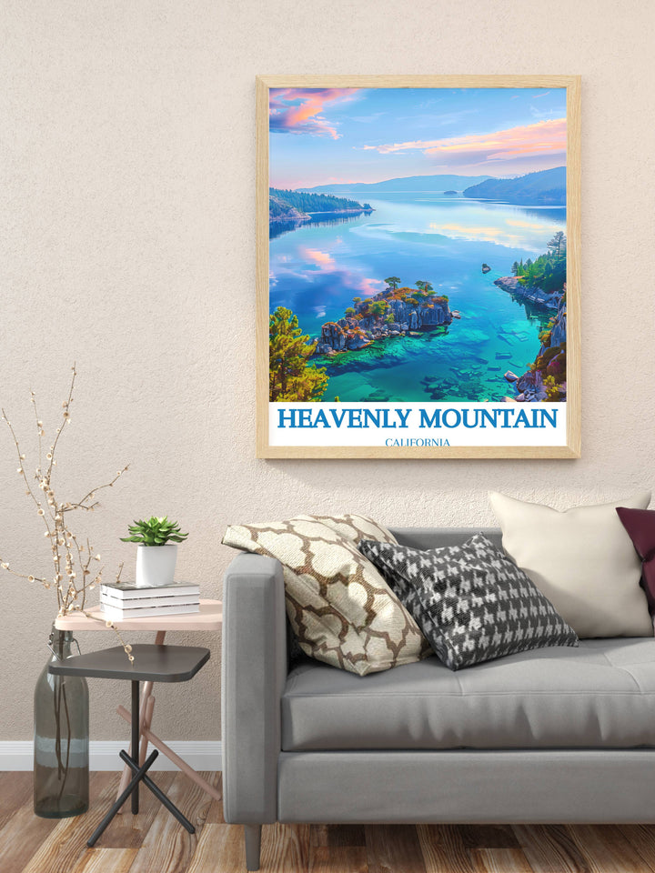 Heavenly Mountain and Emerald Bay State Park artwork offers timeless beauty ideal for decorating homes with stunning prints and elegant home decor.