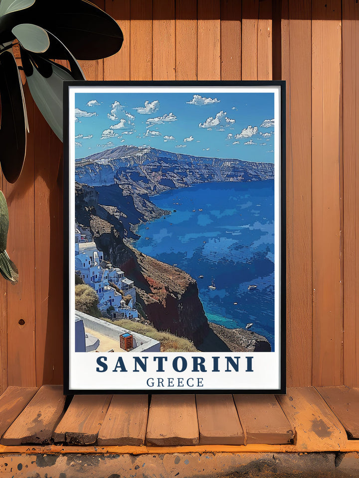 This Greece Wall Art features the breathtaking Caldera of Santorini, with its unique blend of history, natural beauty, and artistic inspiration. Perfect for your living room or gallery wall.