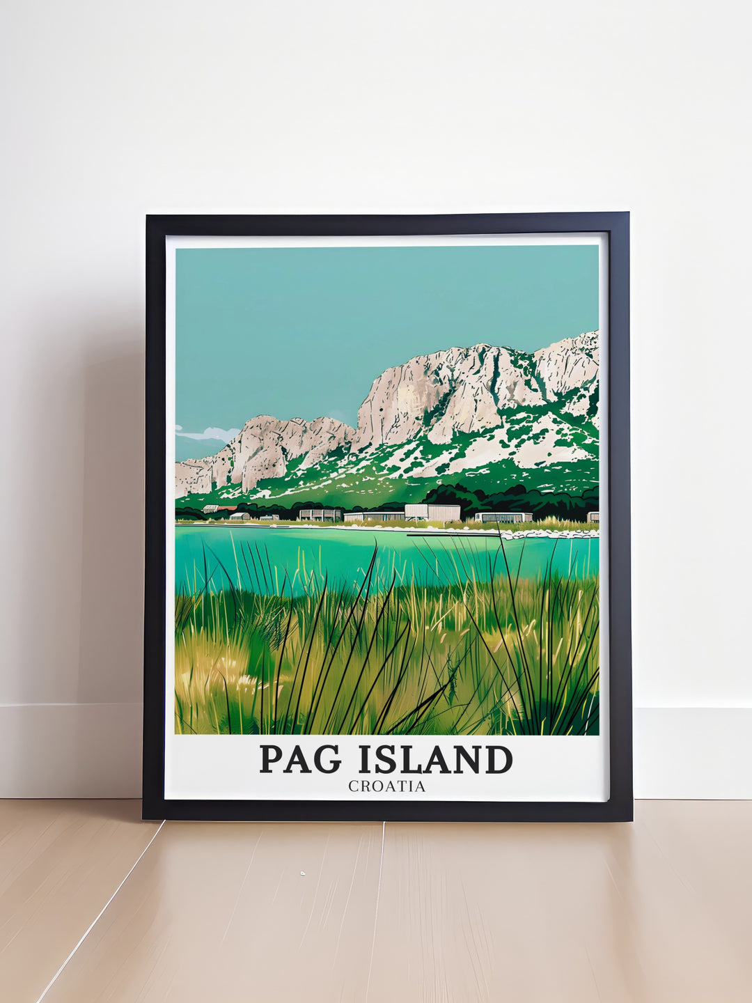 Experience the stunning beauty of Northern Dalmatia Velebit Mountains and Pag Island with this Croatia Travel Art piece perfect for adding a touch of Croatian elegance to your home decor or as a thoughtful gift for anyone who loves scenic landscapes.