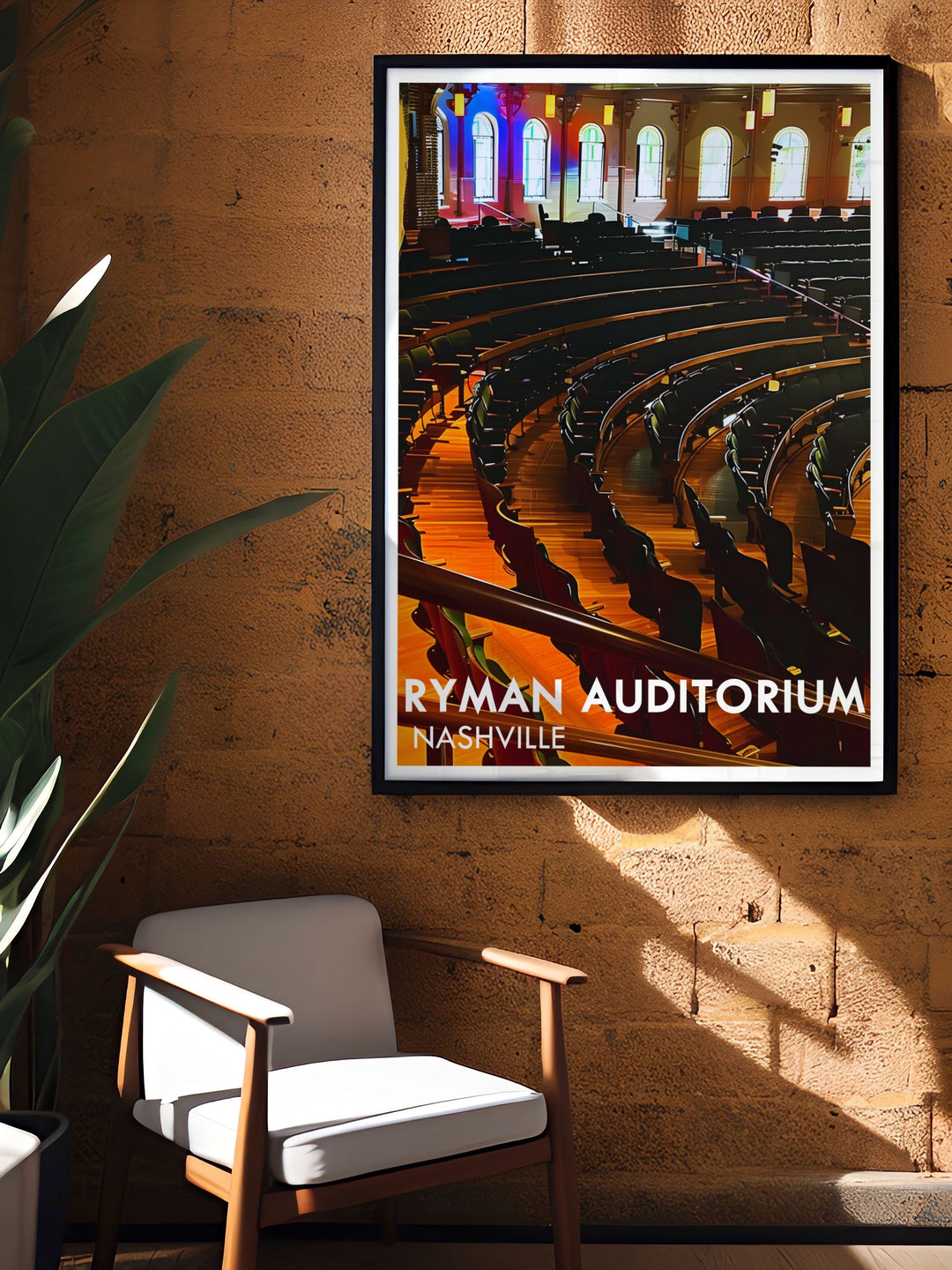 Stage and Auditorium modern prints featuring Ryman Auditorium stunning addition to your home country music gift Nashville Tennessee artwork