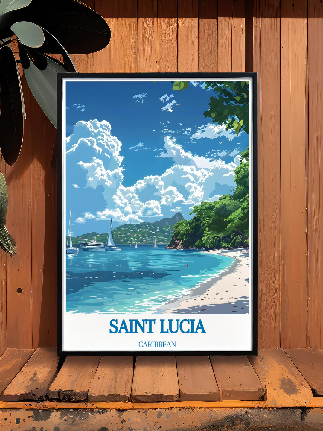 Elevate your space with Saint Lucia Wall Art featuring Marigot Bay Stunning Prints perfect for creating an inviting atmosphere with Caribbean inspired decor Marigot Bay Modern Art blends effortlessly with various styles from classic to contemporary